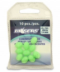 Luminous Glow Beads - 10 Pack - 2.4mm I.D. - Green